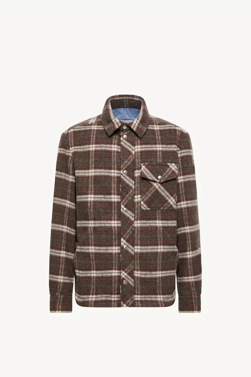 Moncler Check Wool Shirt Jacket | Thumbnail 2 Moncler Check Wool Shirt Jacket | Thumbnail 2