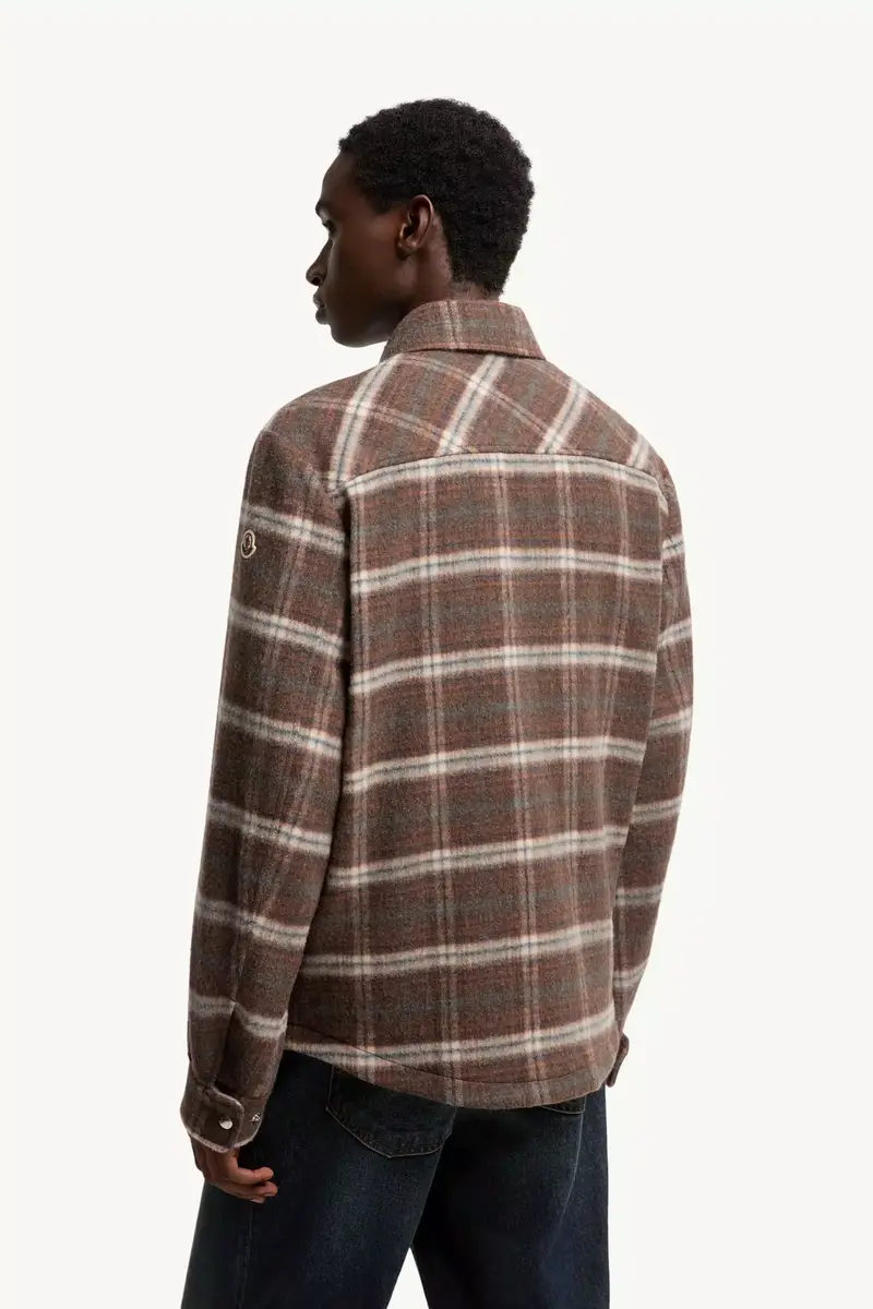 Moncler Check Wool Shirt Jacket | Thumbnail 6 Moncler Check Wool Shirt Jacket | Thumbnail 6