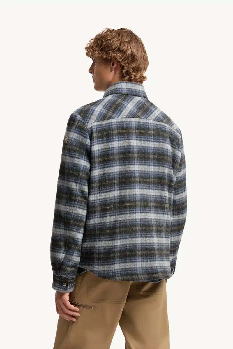 Moncler Check Wool Shirt Jacket | Thumbnail 6 Moncler Check Wool Shirt Jacket | Thumbnail 6