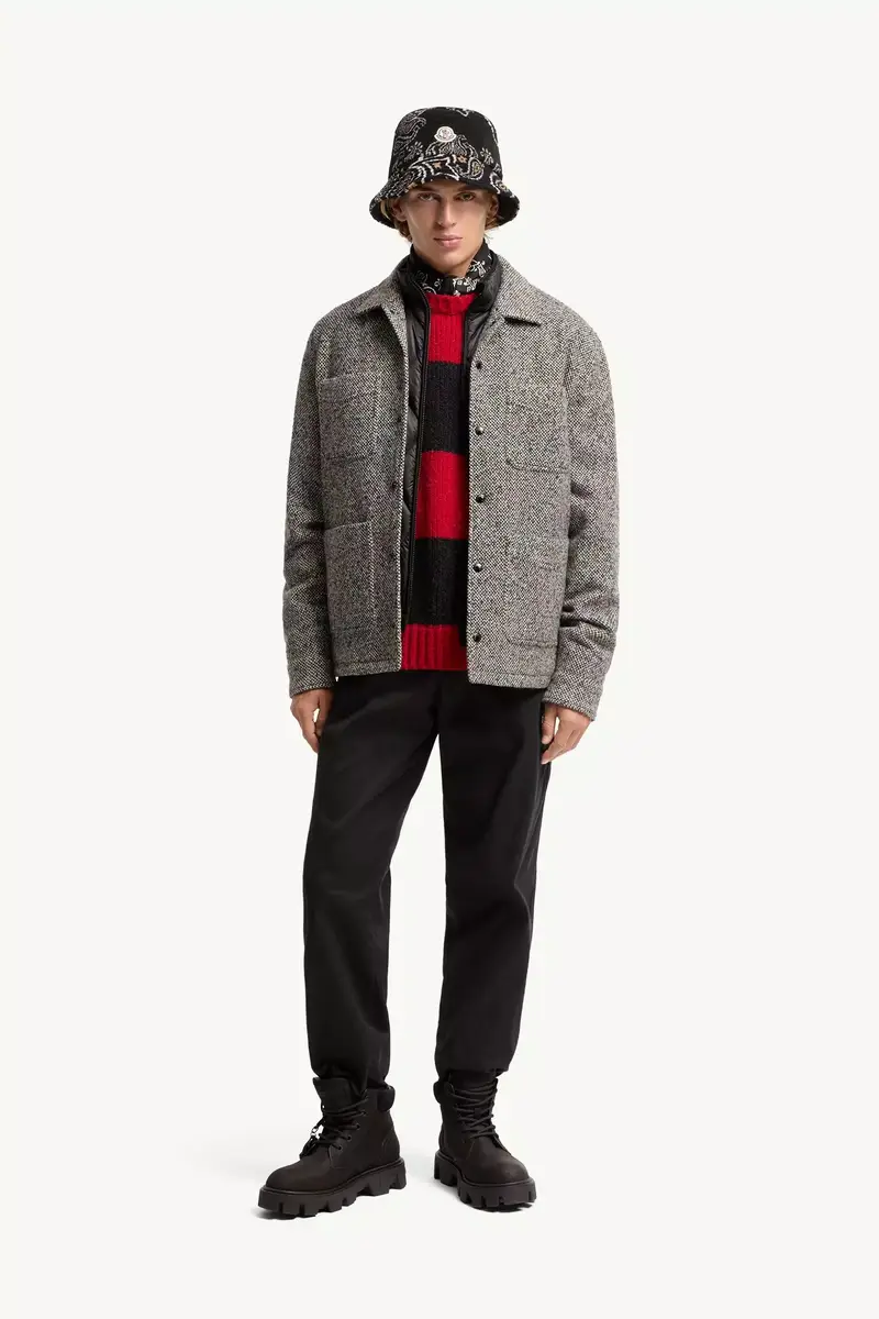 Moncler Melange Wool Blend Shirt Jacket | Thumbnail 3 Moncler Melange Wool Blend Shirt Jacket | Thumbnail 3