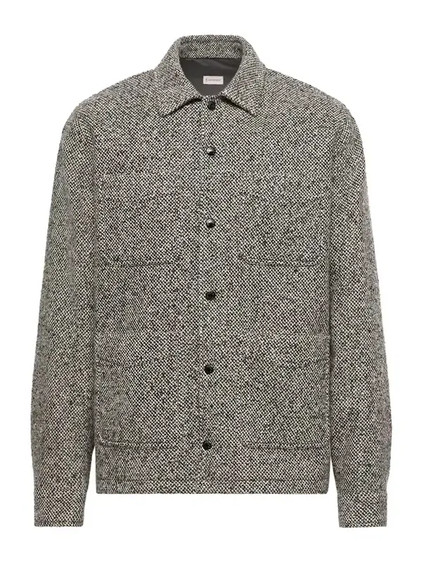 Melange Wool Blend Shirt Jacket Melange Wool Blend Shirt Jacket