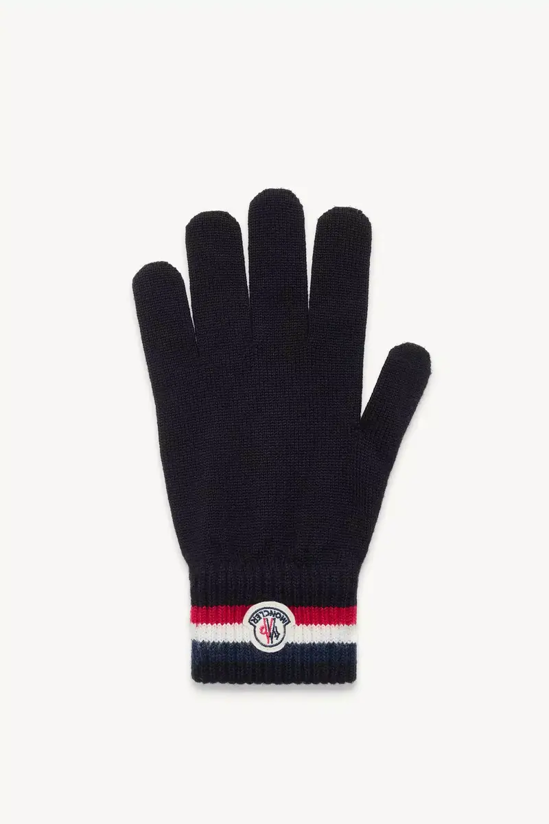 Moncler Tricolor Wool Gloves | Thumbnail 2 Moncler Tricolor Wool Gloves | Thumbnail 2