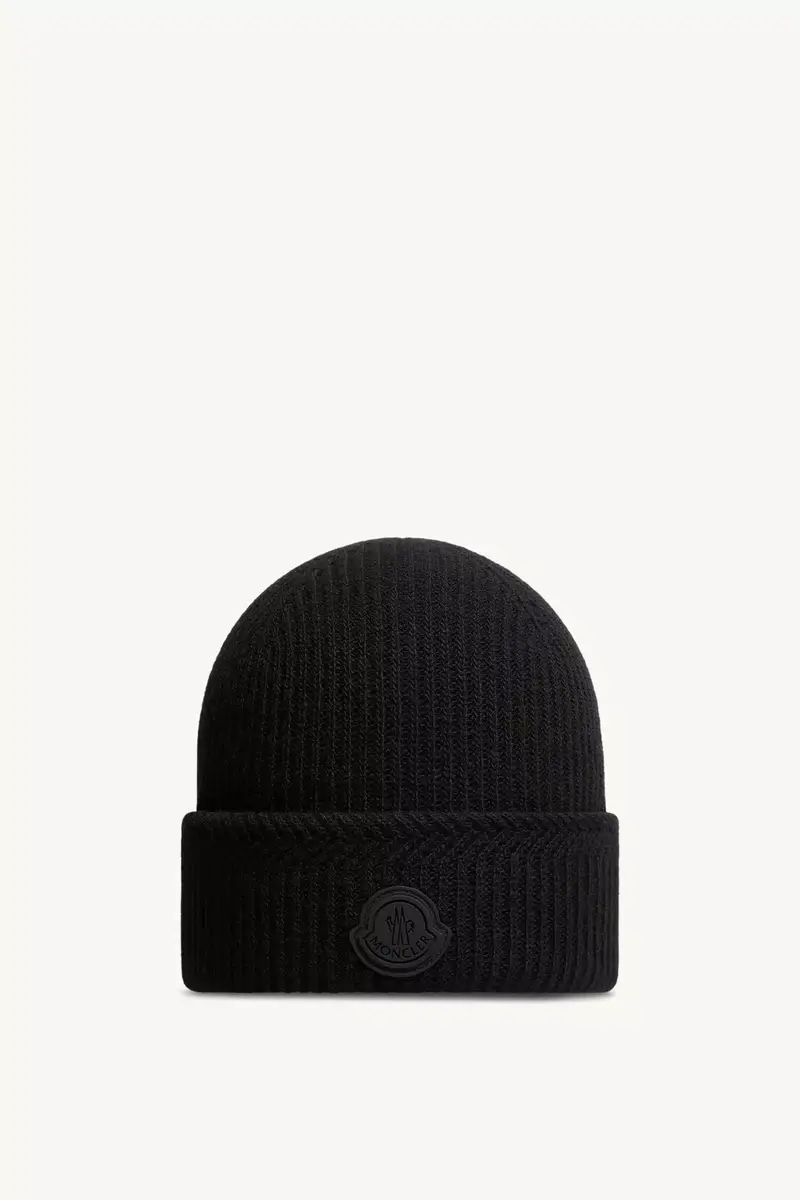 Moncler Cashmere Blend Logo Beanie | Thumbnail 2 Moncler Cashmere Blend Logo Beanie | Thumbnail 2