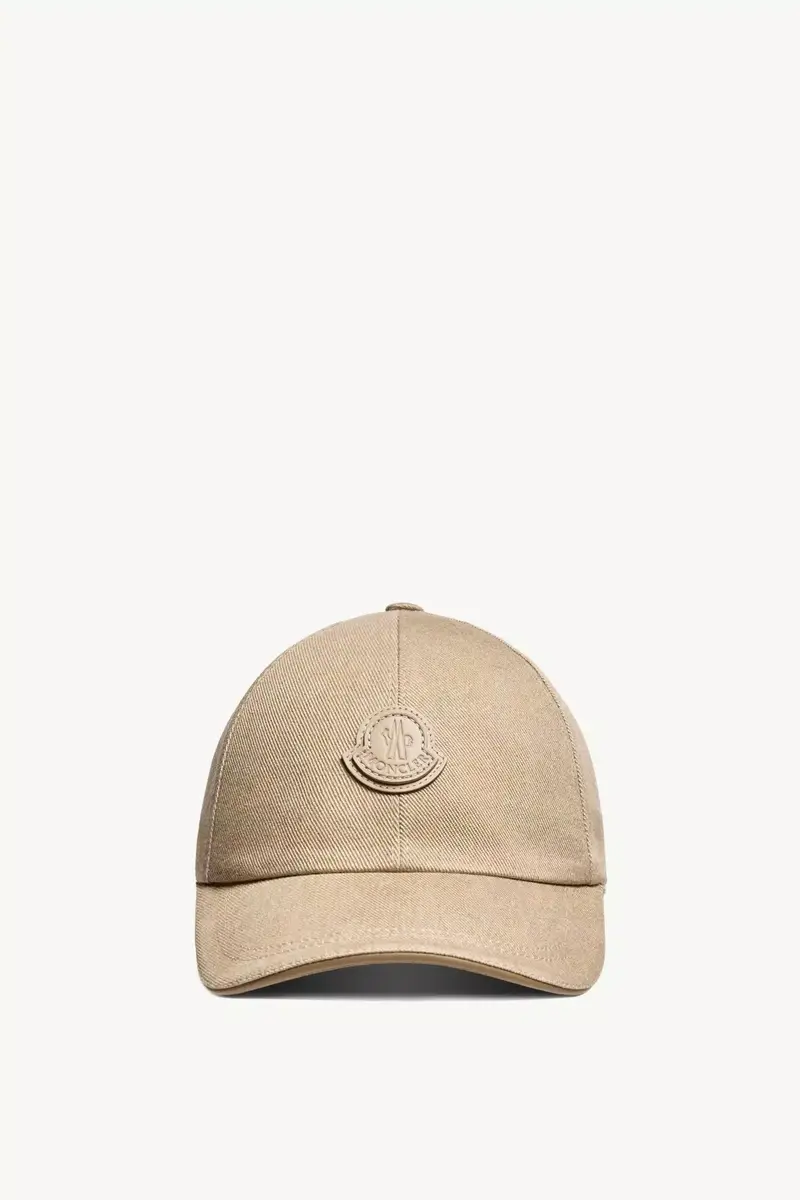 Moncler Leather Logo Cotton Gabardine Baseball Cap | Thumbnail 2