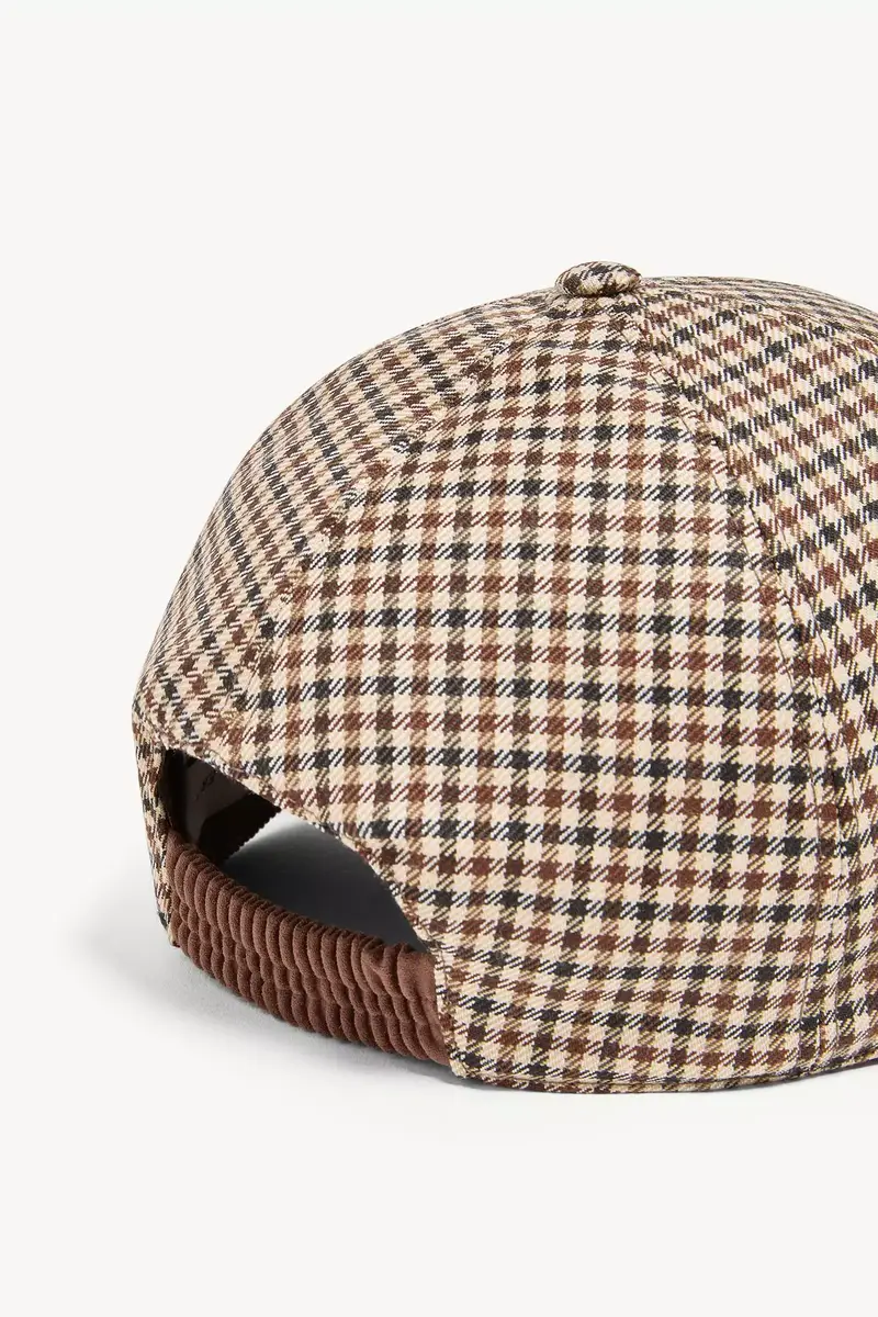 Moncler Check Wool Baseball Cap | Thumbnail 5 Moncler Check Wool Baseball Cap | Thumbnail 5