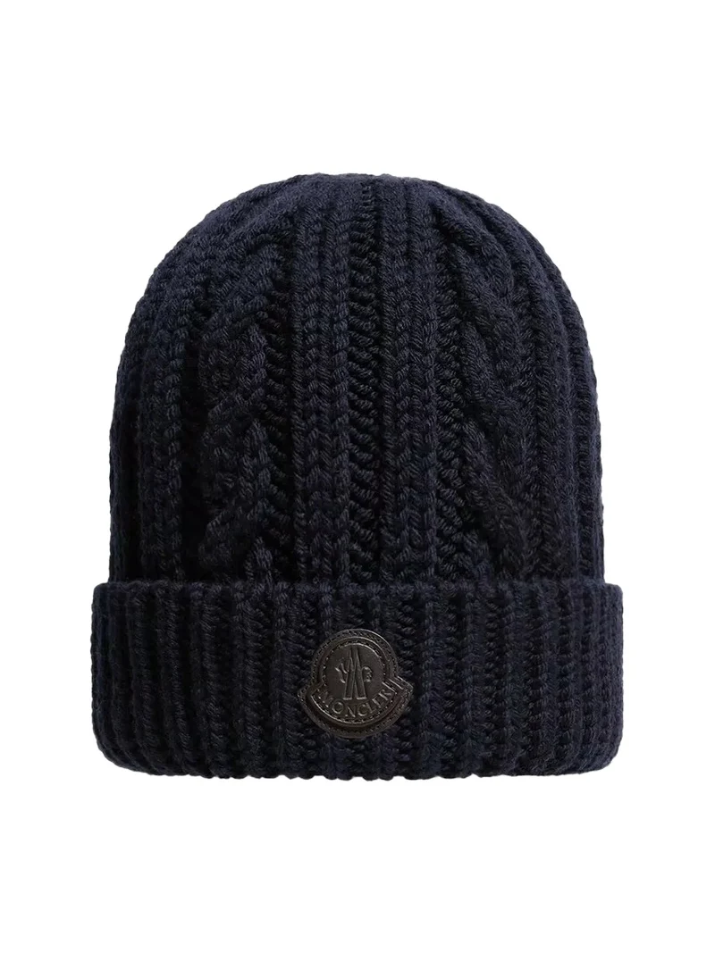 Leather Logo Wool Beanie Leather Logo Wool Beanie