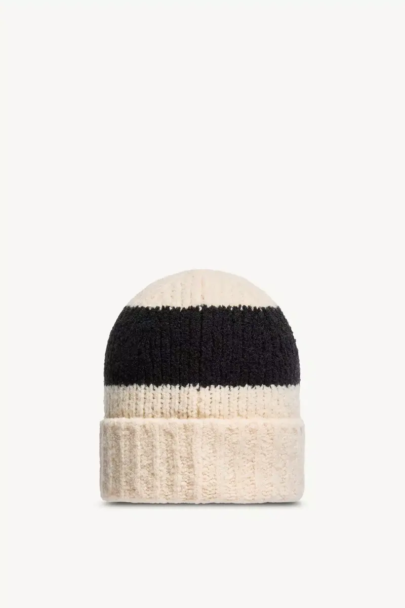 Moncler Striped Wool Blend Bouclé Knit Beanie | Thumbnail 5
