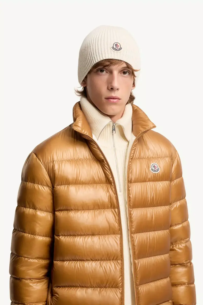 Moncler Logo Wool Beanie | Thumbnail 3 Moncler Logo Wool Beanie | Thumbnail 3