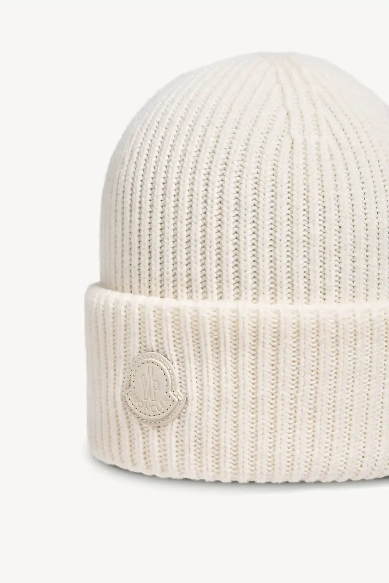 Moncler Leather Logo Cashmere Beanie | Thumbnail 4 Moncler Leather Logo Cashmere Beanie | Thumbnail 4