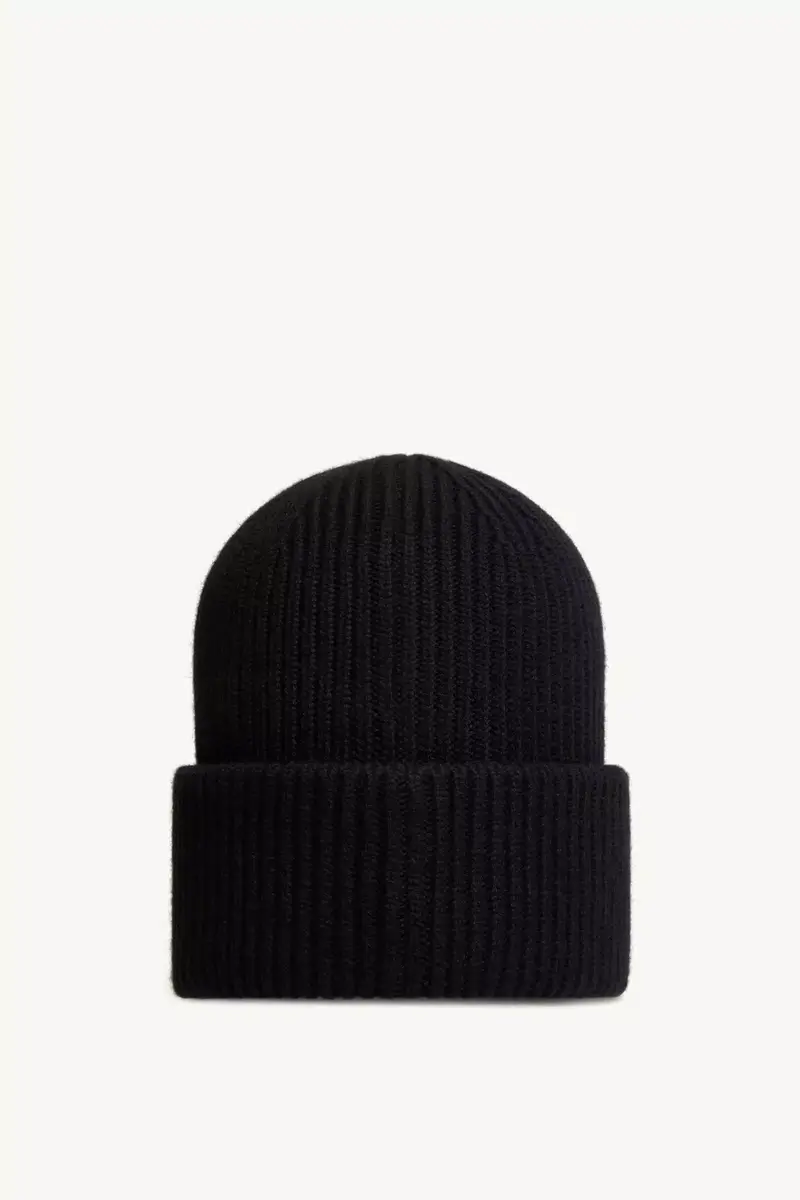Moncler Leather Logo Cashmere Beanie | Thumbnail 5 Moncler Leather Logo Cashmere Beanie | Thumbnail 5
