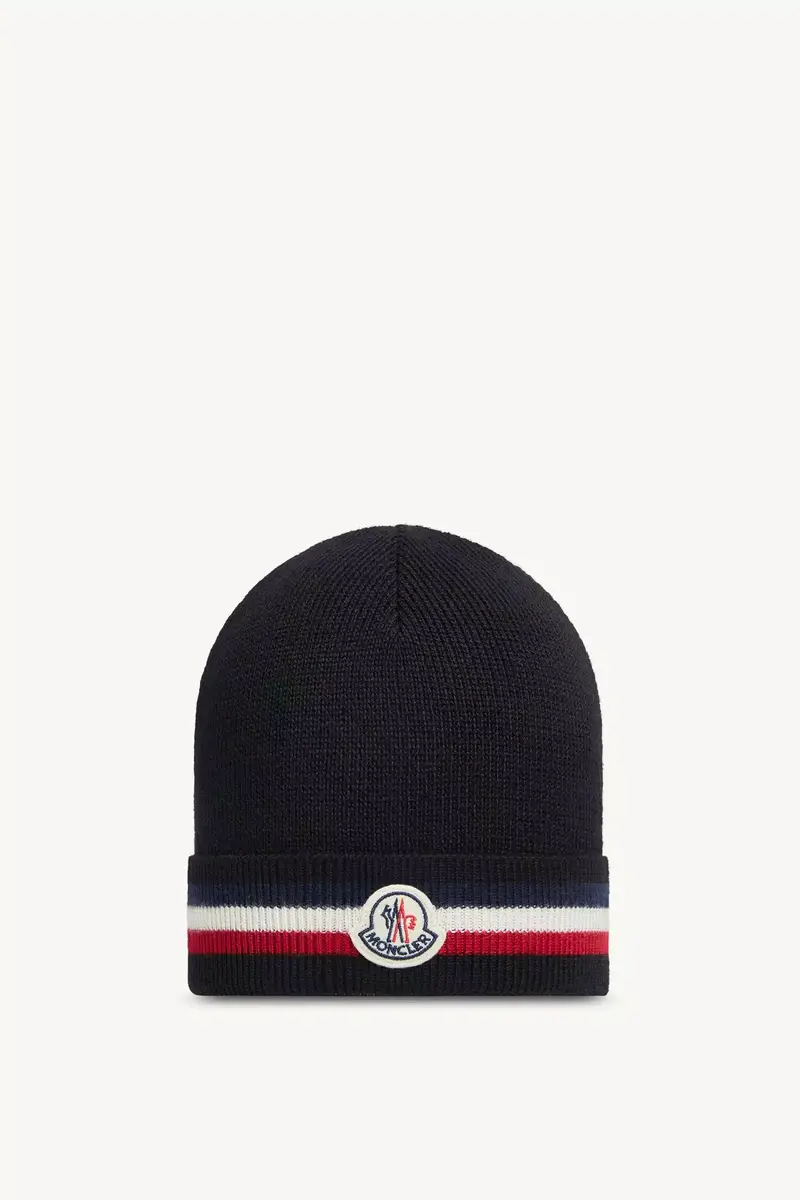 Moncler Tricolor Wool Beanie | Thumbnail 2 Moncler Tricolor Wool Beanie | Thumbnail 2