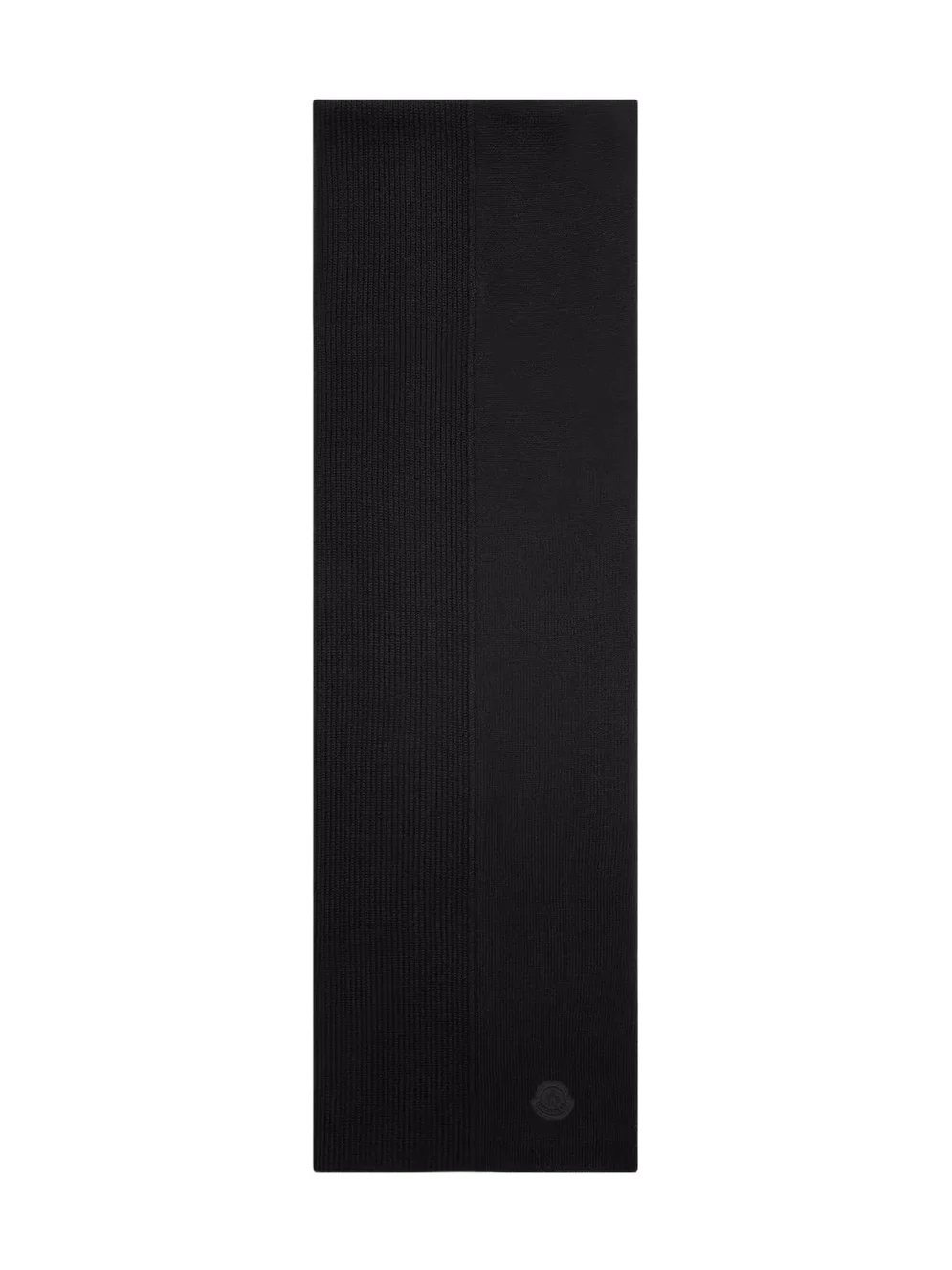 Logo Wool Rib Knit Scarf