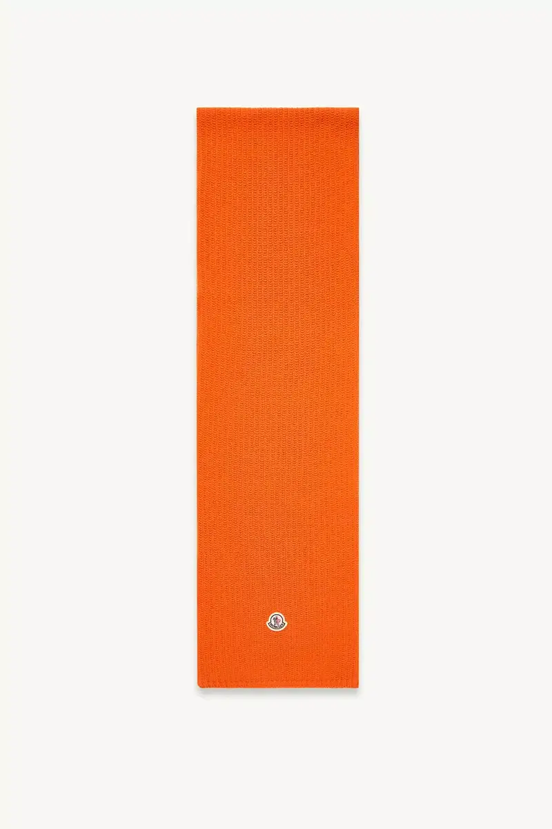 Moncler Wool Blend Logo Scarf | Thumbnail 2 Moncler Wool Blend Logo Scarf | Thumbnail 2