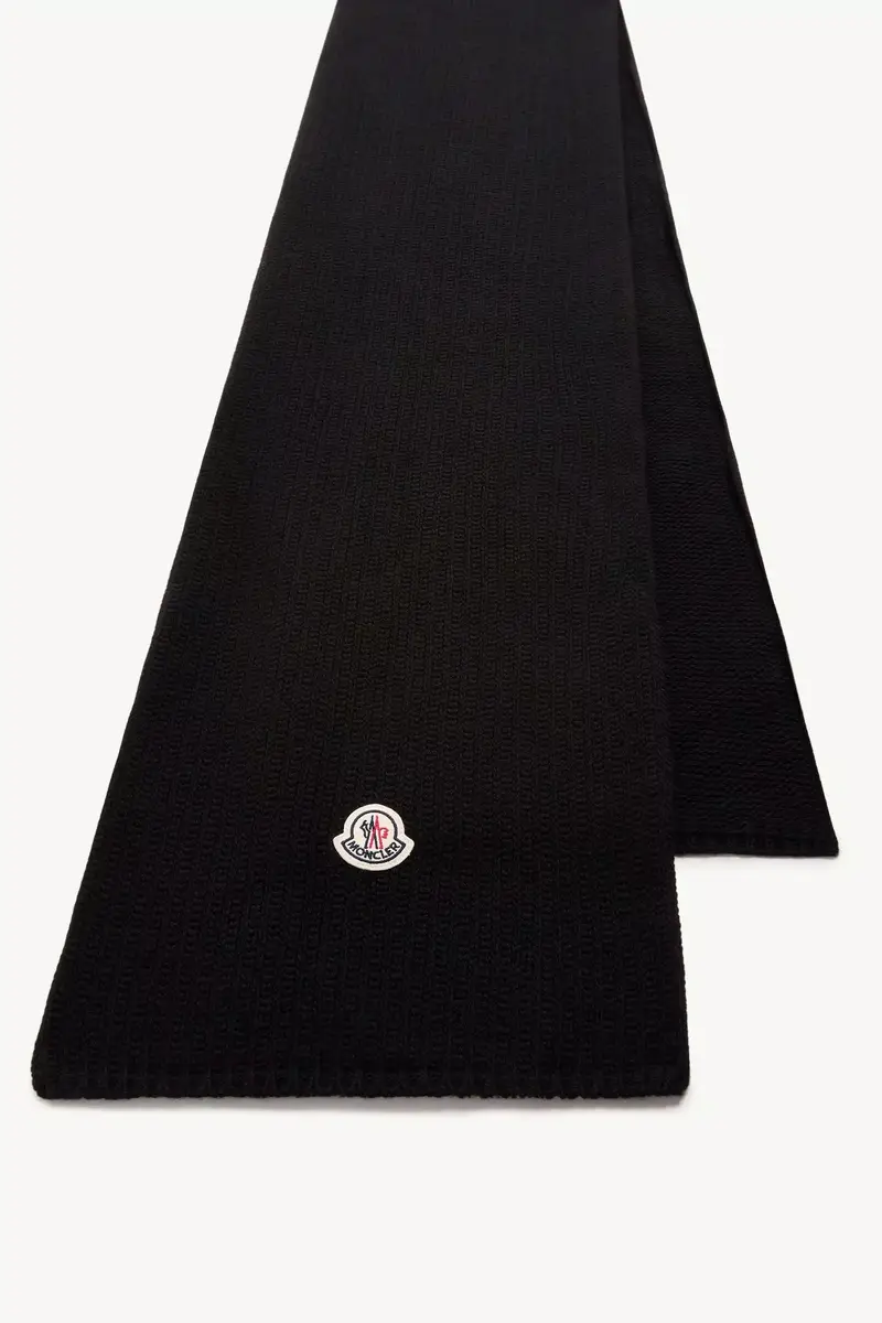 Moncler Wool Blend Logo Scarf | Thumbnail 4