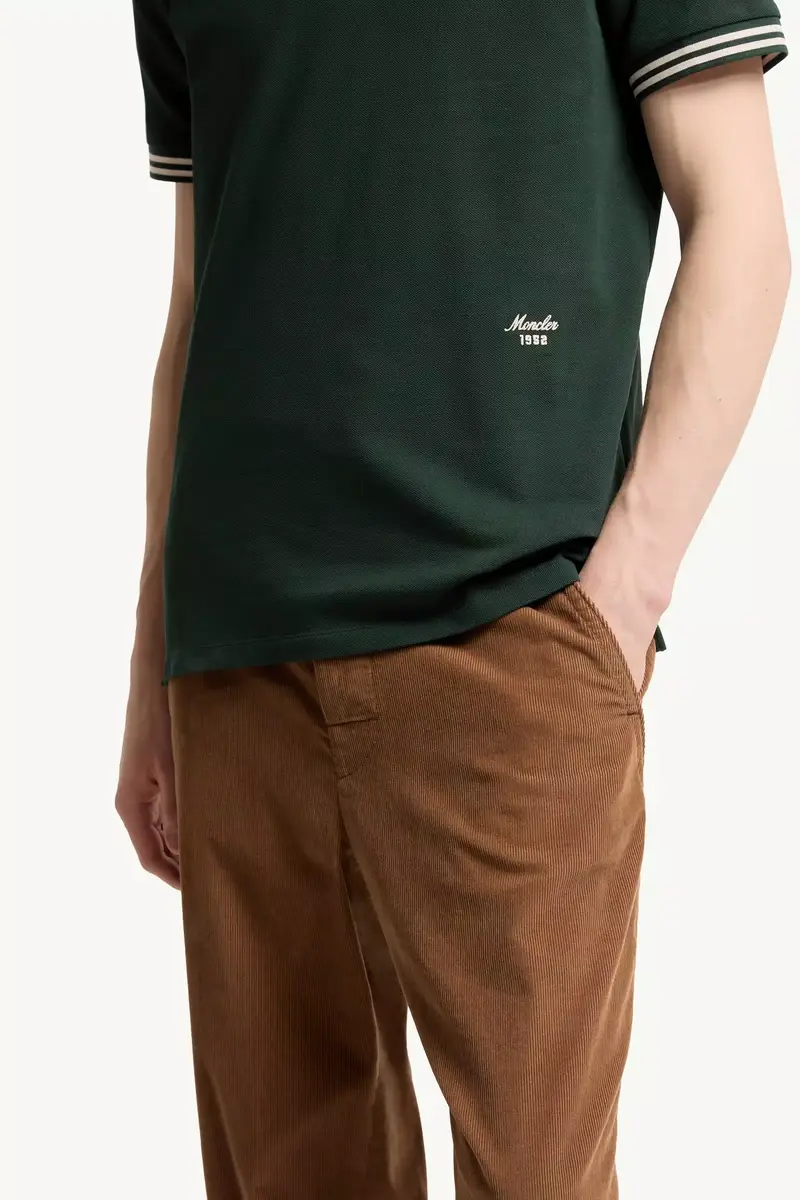 Moncler Striped Trim Cotton Piquet Polo Shirt | Thumbnail 7 Moncler Striped Trim Cotton Piquet Polo Shirt | Thumbnail 7