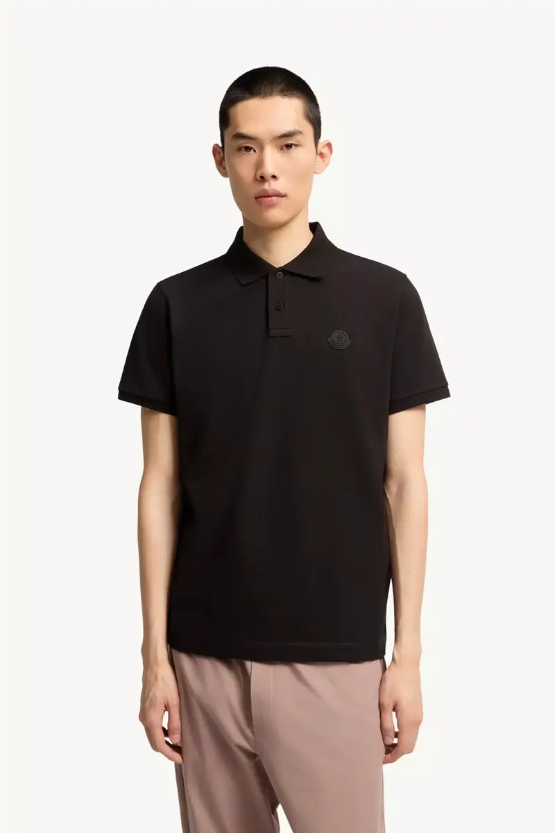 Moncler Logo Cotton Piquet Polo Shirt | Thumbnail 5 Moncler Logo Cotton Piquet Polo Shirt | Thumbnail 5