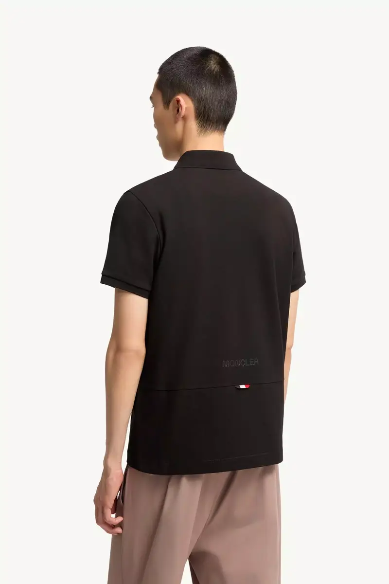 Moncler Logo Cotton Piquet Polo Shirt | Thumbnail 6 Moncler Logo Cotton Piquet Polo Shirt | Thumbnail 6