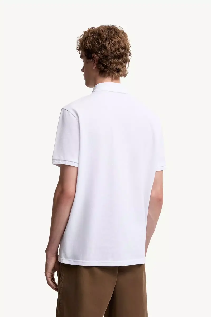 Moncler Logo Patch Cotton Piquet Polo Shirt | Thumbnail 5 Moncler Logo Patch Cotton Piquet Polo Shirt | Thumbnail 5