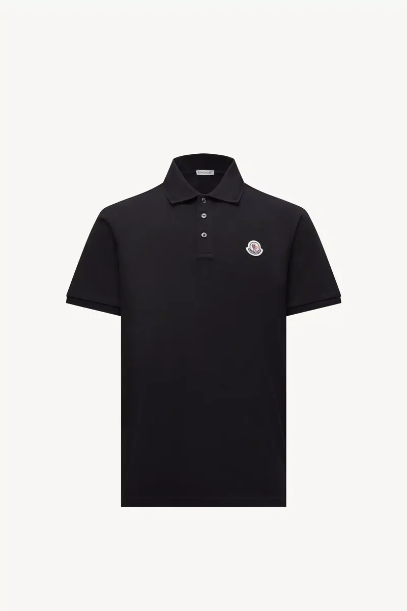 Moncler Logo Patch Cotton Piquet Polo Shirt | Thumbnail 2 Moncler Logo Patch Cotton Piquet Polo Shirt | Thumbnail 2