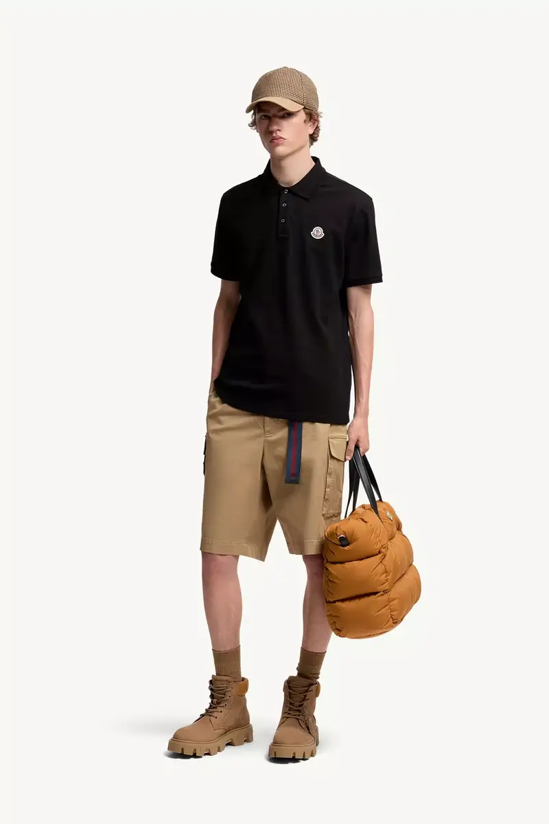 Moncler Logo Patch Cotton Piquet Polo Shirt | Thumbnail 3 Moncler Logo Patch Cotton Piquet Polo Shirt | Thumbnail 3