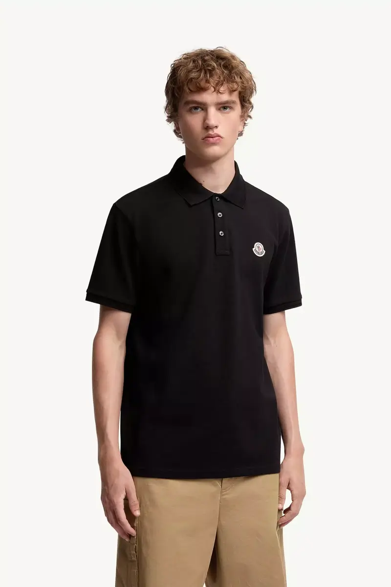 Moncler Logo Patch Cotton Piquet Polo Shirt | Thumbnail 5 Moncler Logo Patch Cotton Piquet Polo Shirt | Thumbnail 5