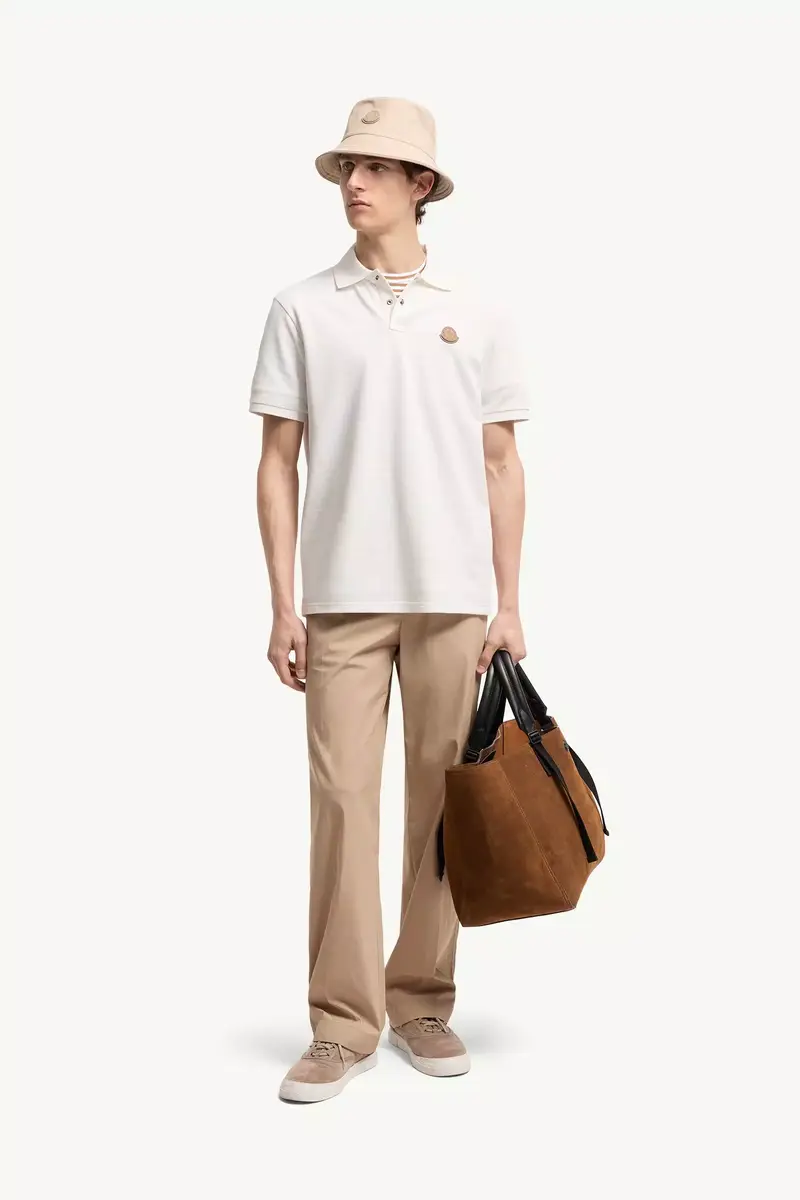 Moncler Logo Patch Cotton Piquet Polo Shirt | Thumbnail 2