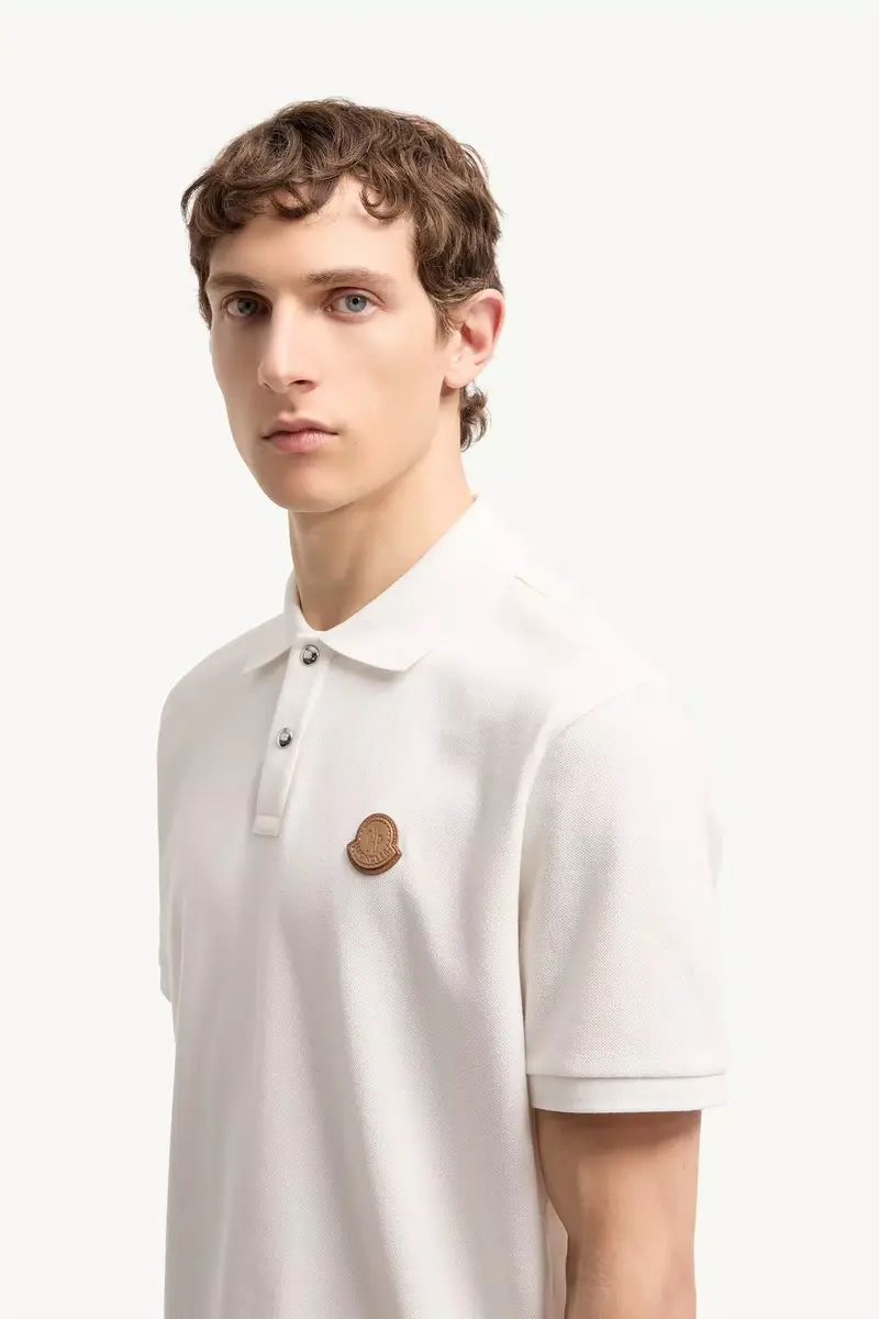 Moncler Logo Patch Cotton Piquet Polo Shirt | Thumbnail 3