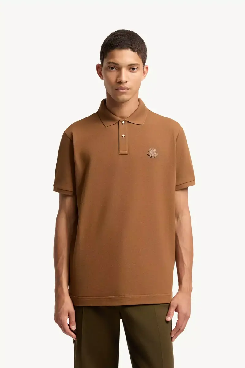 Moncler Logo Patch Cotton Piquet Polo Shirt | Thumbnail 5 Moncler Logo Patch Cotton Piquet Polo Shirt | Thumbnail 5