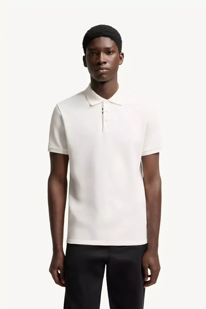 Moncler Logo Cotton Piquet Polo Shirt | Thumbnail 4 Moncler Logo Cotton Piquet Polo Shirt | Thumbnail 4