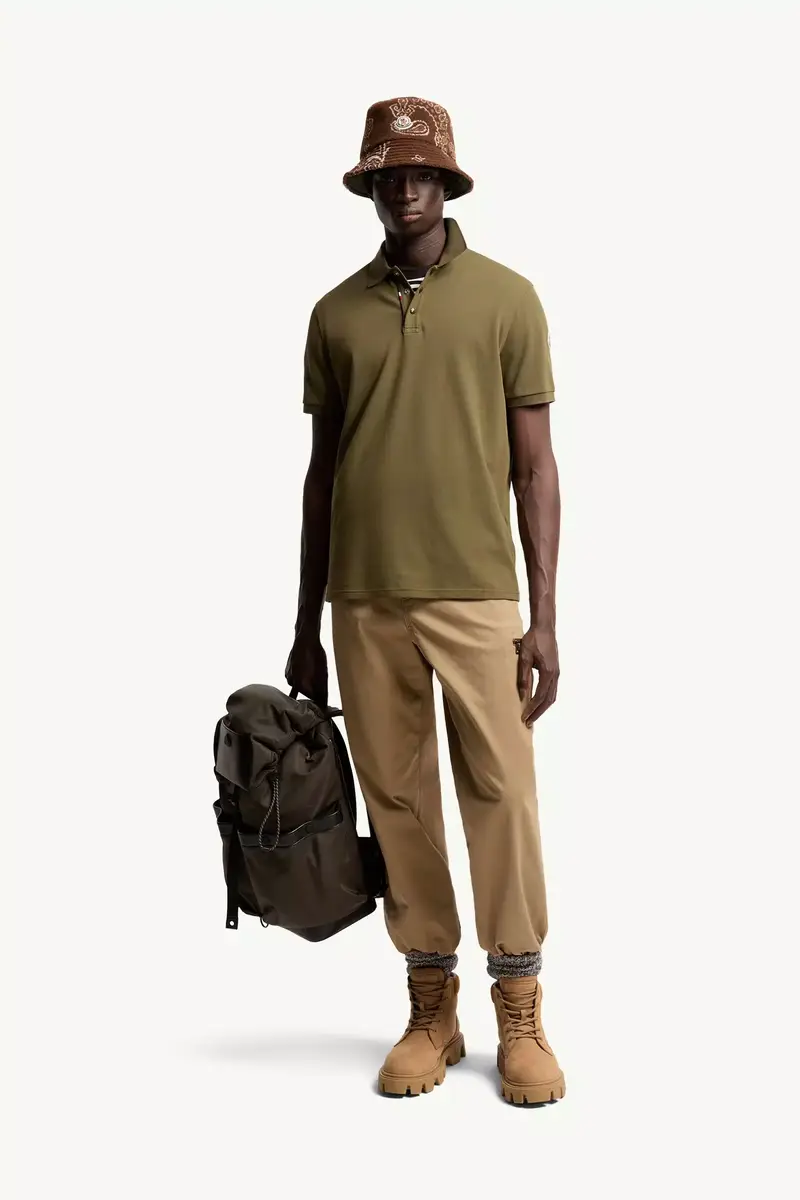 Moncler Logo Cotton Piquet Polo Shirt | Thumbnail 3 Moncler Logo Cotton Piquet Polo Shirt | Thumbnail 3