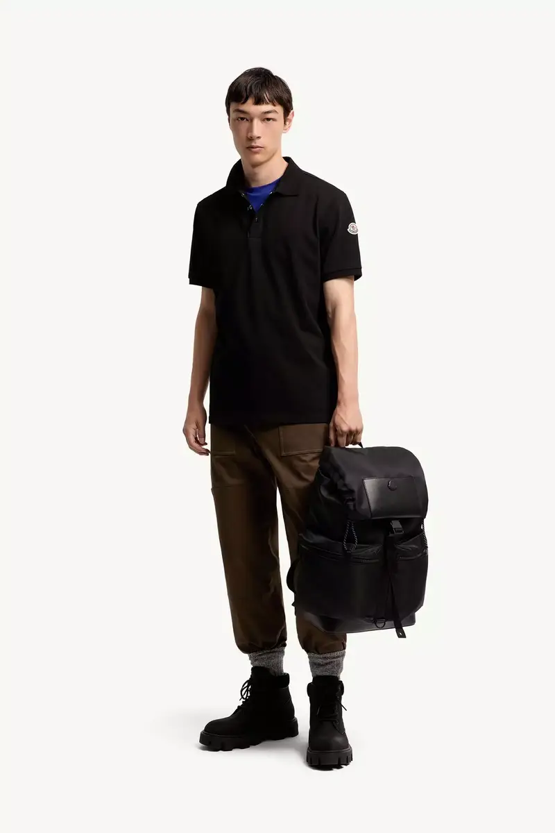Moncler Logo Cotton Piquet Polo Shirt | Thumbnail 2 Moncler Logo Cotton Piquet Polo Shirt | Thumbnail 2