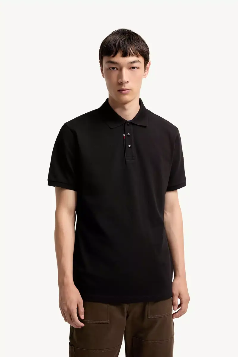 Moncler Logo Cotton Piquet Polo Shirt | Thumbnail 4 Moncler Logo Cotton Piquet Polo Shirt | Thumbnail 4