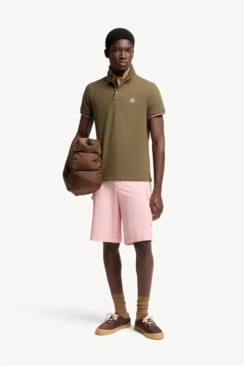 Moncler Tricolor-trimmed Cotton Piquet Polo Shirt | Thumbnail 3
