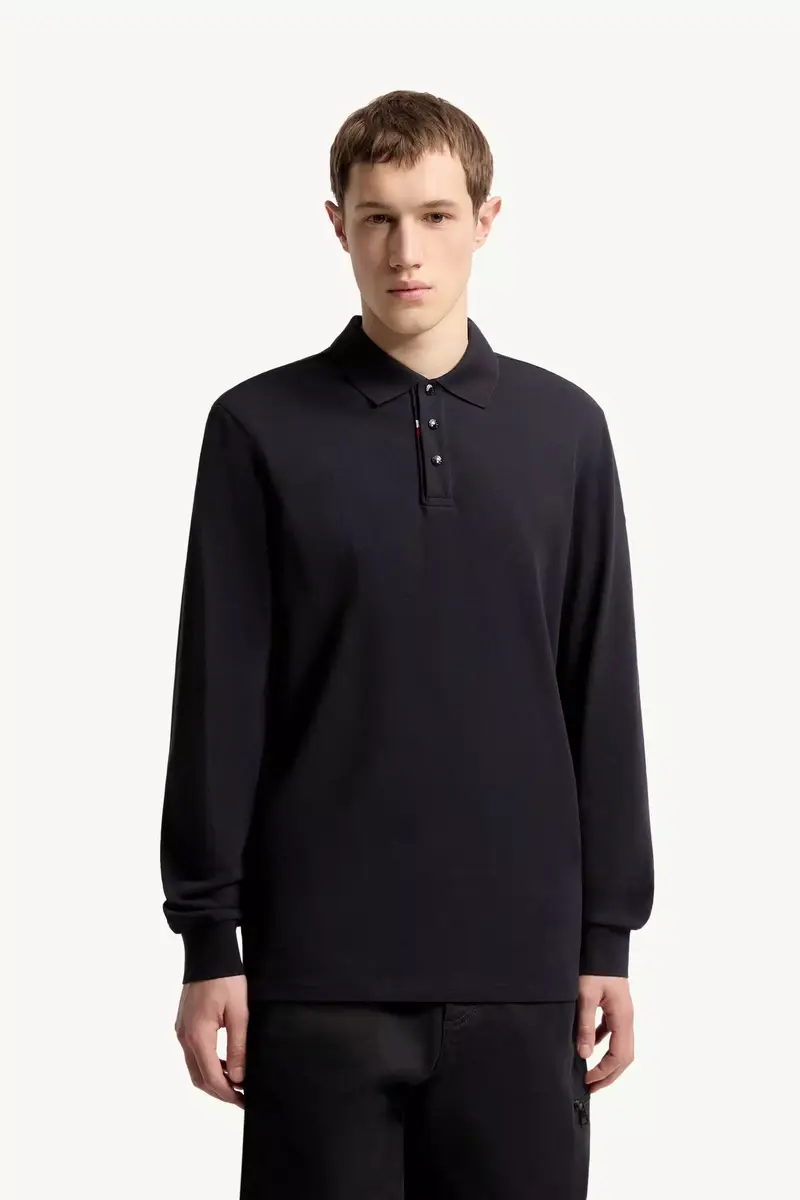 Moncler Logo Cotton Piquet Polo Shirt | Thumbnail 5 Moncler Logo Cotton Piquet Polo Shirt | Thumbnail 5