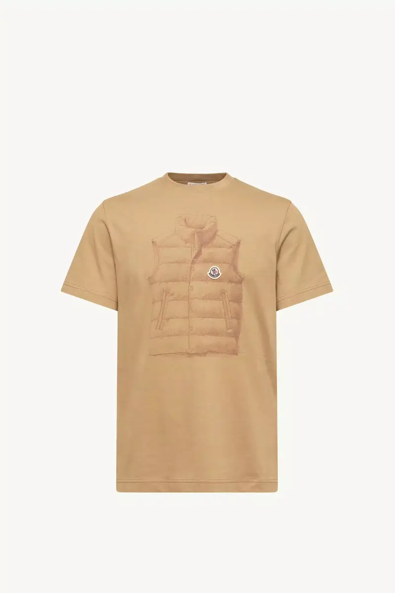 Moncler Down Jacket Print Cotton T-shirt | Thumbnail 2 Moncler Down Jacket Print Cotton T-shirt | Thumbnail 2