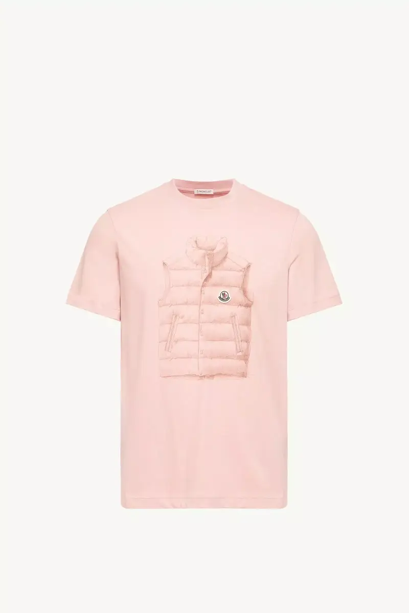 Moncler Down Jacket Print Cotton T-shirt | Thumbnail 2 Moncler Down Jacket Print Cotton T-shirt | Thumbnail 2