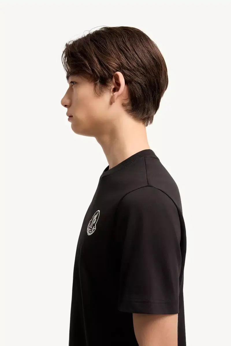 Moncler Cotton Jersey Logo Patch T-shirt | Thumbnail 3