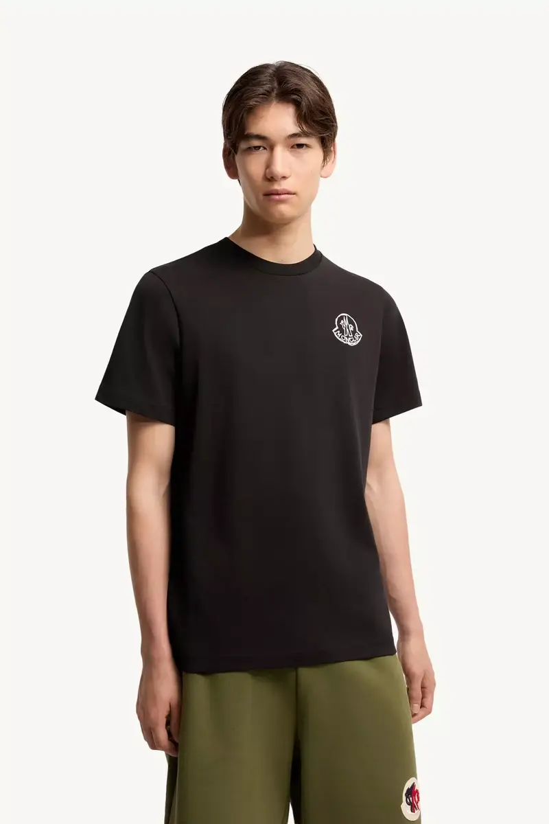 Moncler Cotton Jersey Logo Patch T-shirt | Thumbnail 4