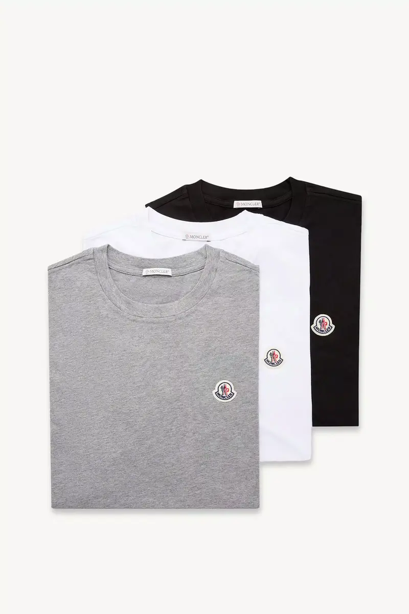 Moncler Logo Patch Cotton T-shirt (pack Of Three) | Thumbnail 2 Moncler Logo Patch Cotton T-shirt (pack Of Three) | Thumbnail 2