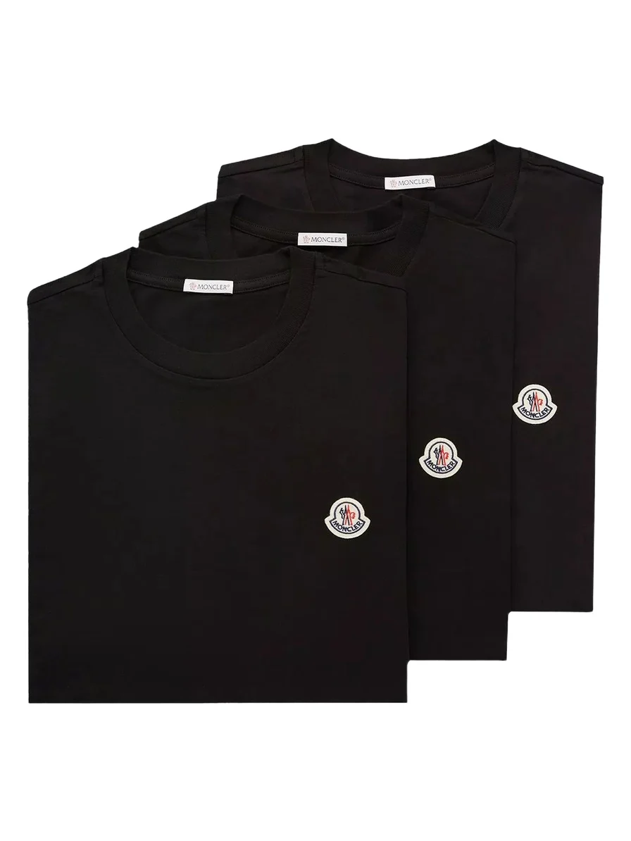 Logo Patch Cotton T-shirt (pack Of Three)