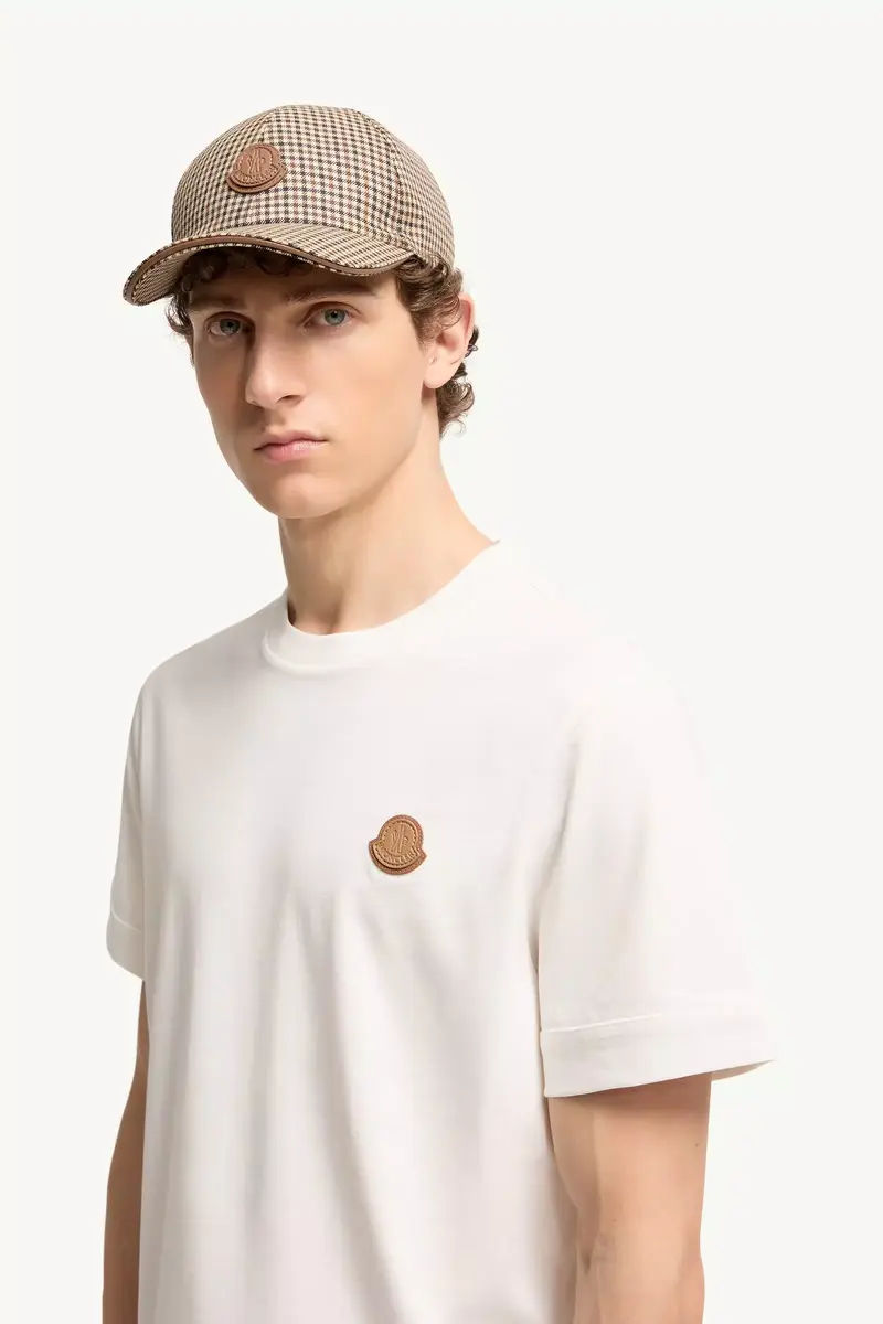 Moncler Double Leather Logo Cotton T-shirt | Thumbnail 3 Moncler Double Leather Logo Cotton T-shirt | Thumbnail 3