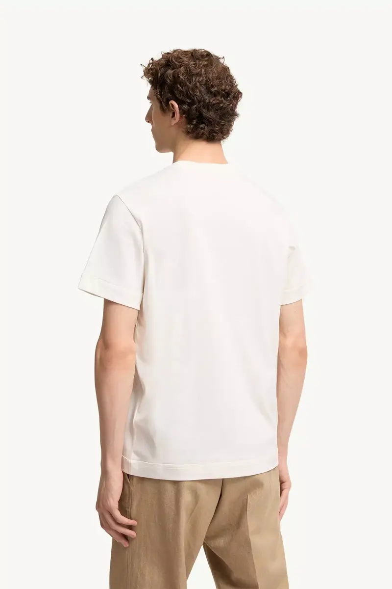 Moncler Double Leather Logo Cotton T-shirt | Thumbnail 5 Moncler Double Leather Logo Cotton T-shirt | Thumbnail 5