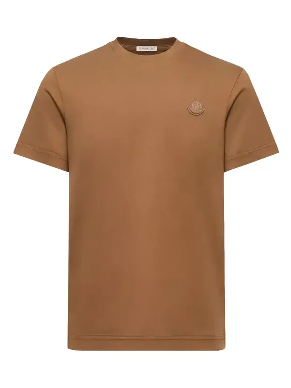 Moncler Double Leather Logo Cotton T-shirt