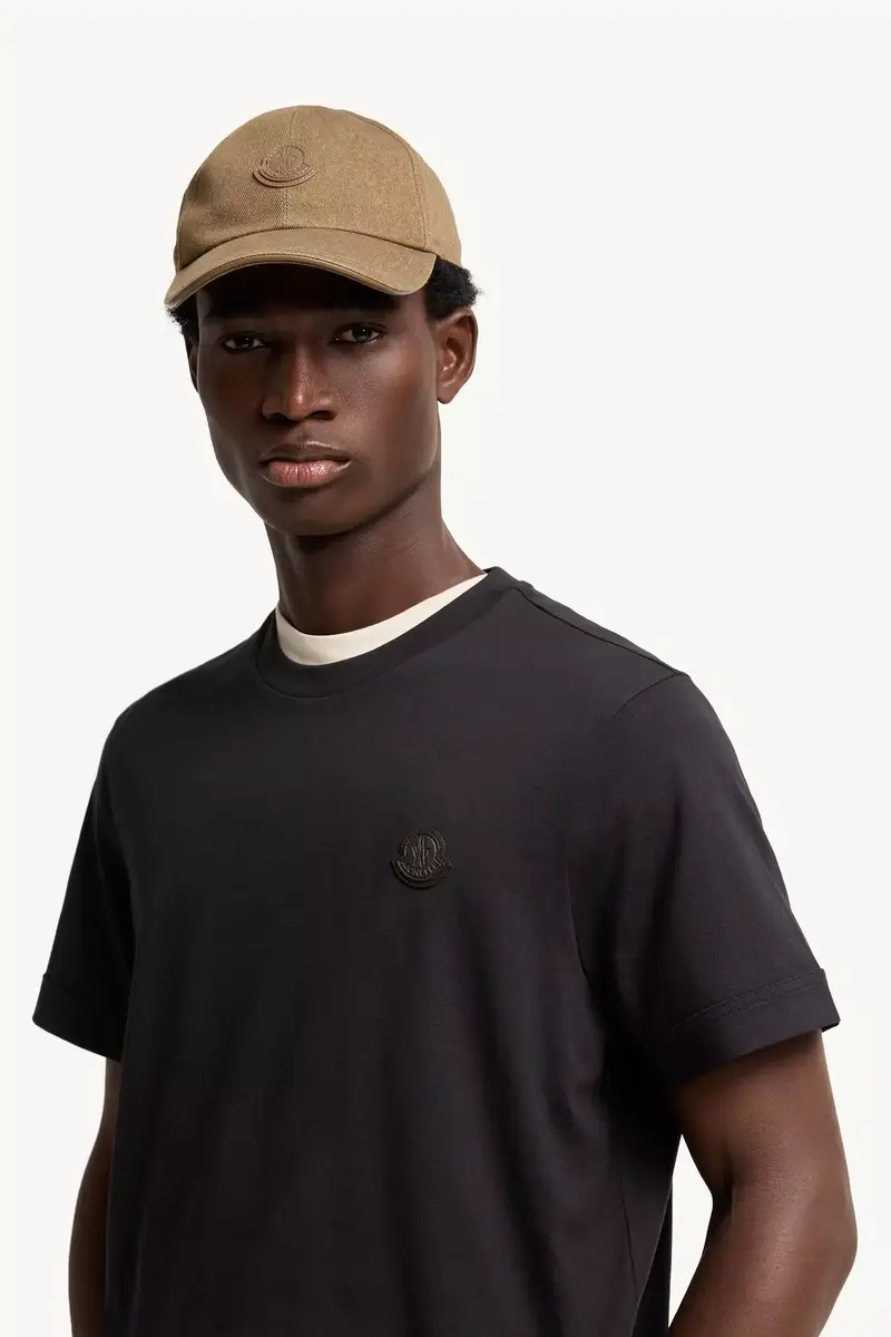 Moncler Double Leather Logo Cotton T-shirt | Thumbnail 3 Moncler Double Leather Logo Cotton T-shirt | Thumbnail 3