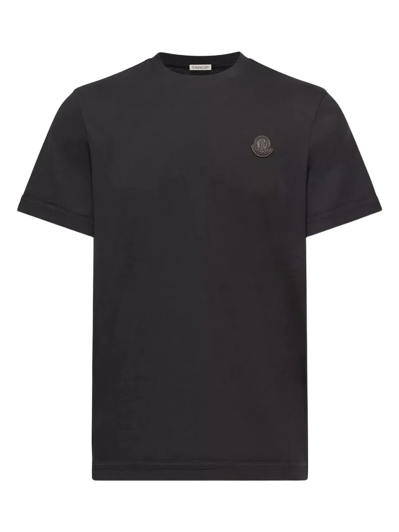 Moncler Double Leather Logo Cotton T-shirt