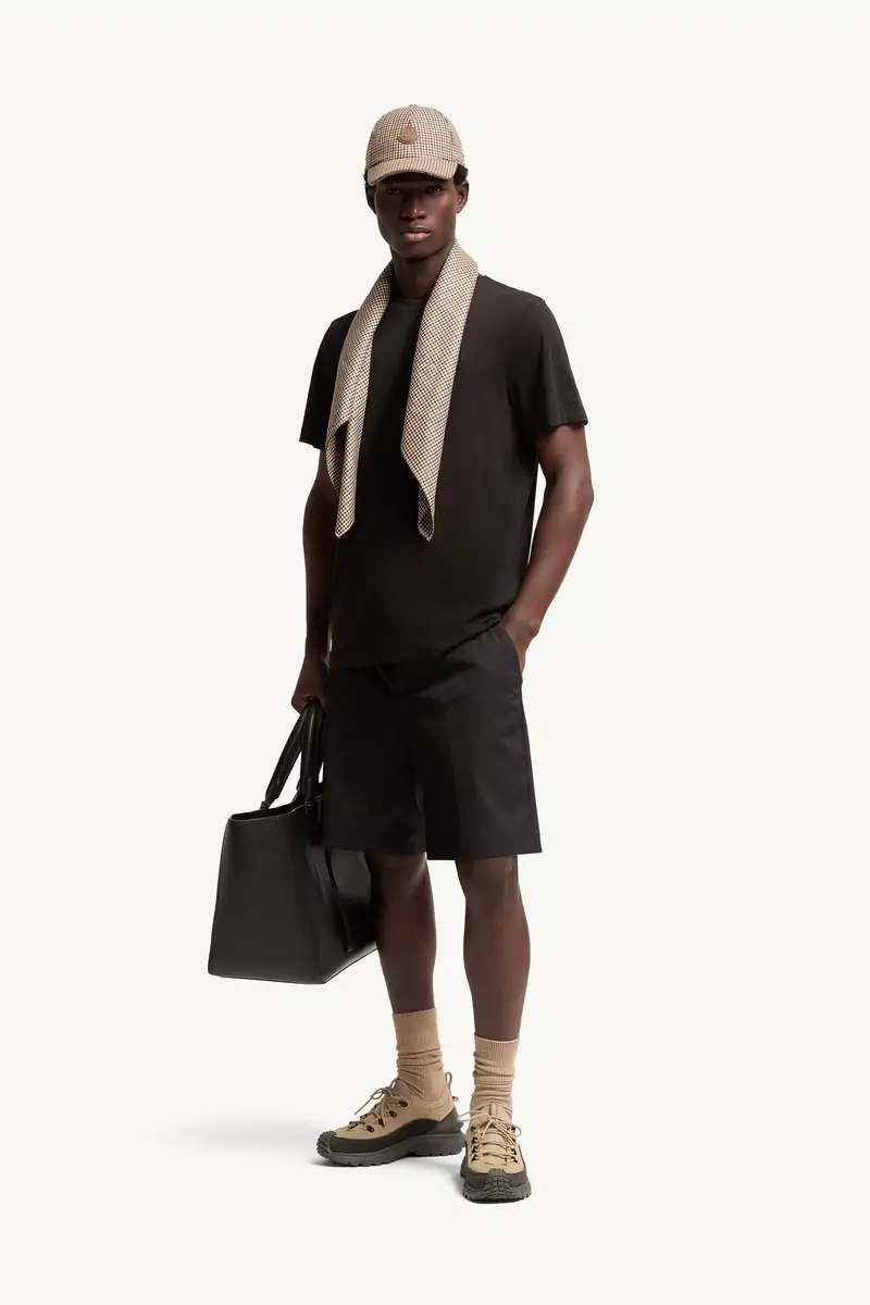 Moncler Double Leather Logo Cotton T-shirt | Thumbnail 2 Moncler Double Leather Logo Cotton T-shirt | Thumbnail 2