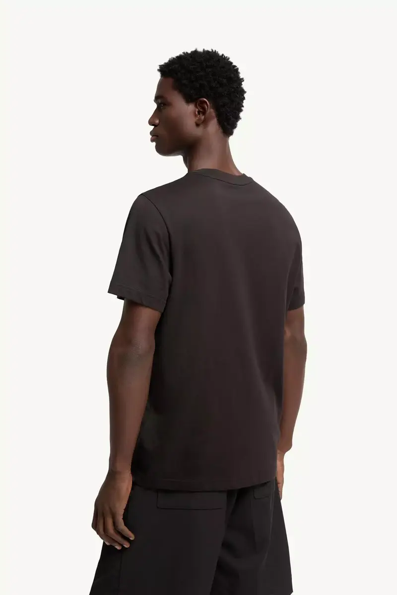 Moncler Double Leather Logo Cotton T-shirt | Thumbnail 5 Moncler Double Leather Logo Cotton T-shirt | Thumbnail 5