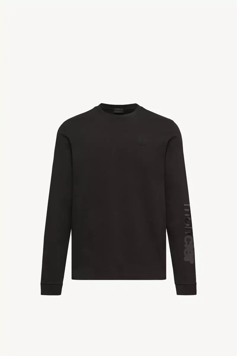 Moncler Cotton Jersey Long Sleeve T-shirt | Thumbnail 2 Moncler Cotton Jersey Long Sleeve T-shirt | Thumbnail 2