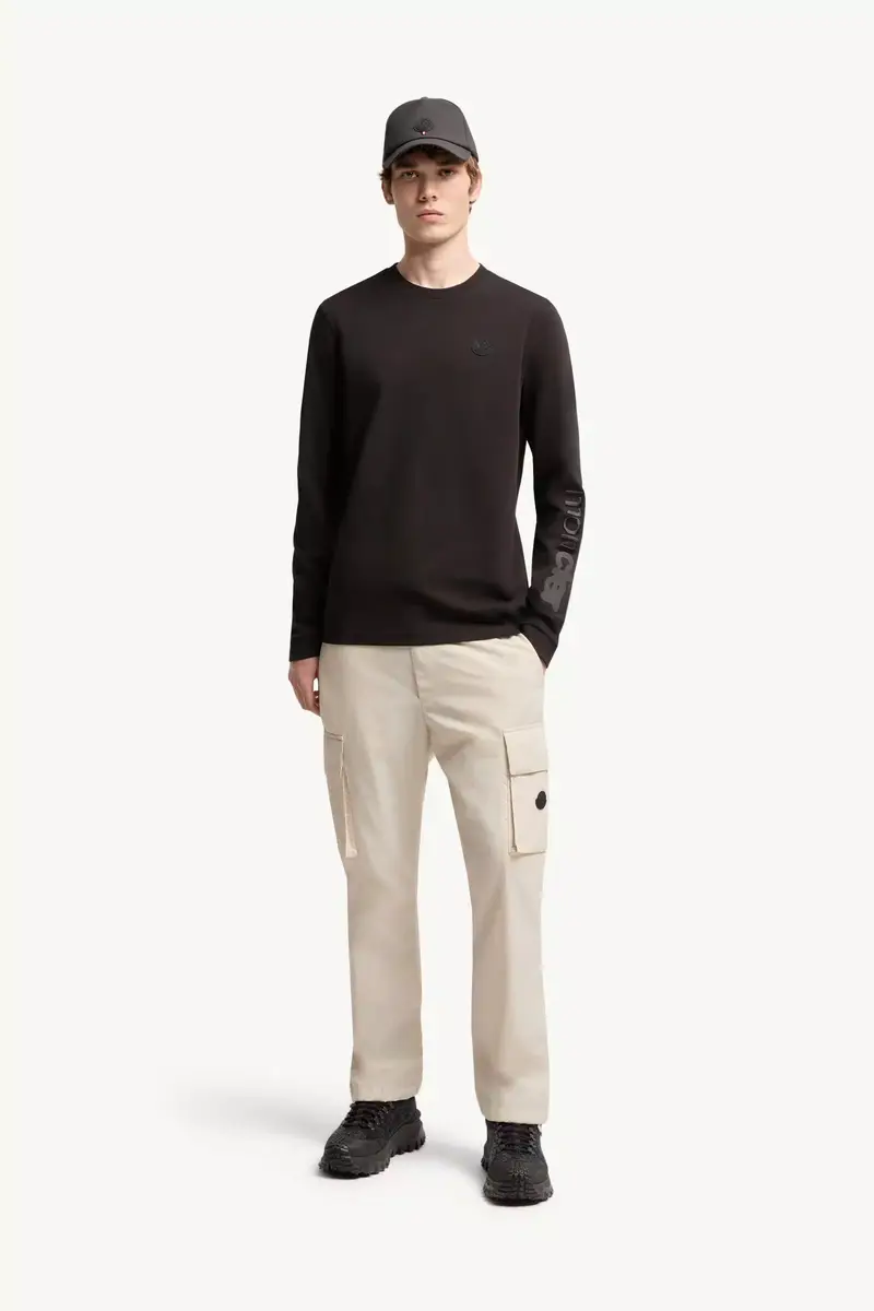 Moncler Cotton Jersey Long Sleeve T-shirt | Thumbnail 3 Moncler Cotton Jersey Long Sleeve T-shirt | Thumbnail 3