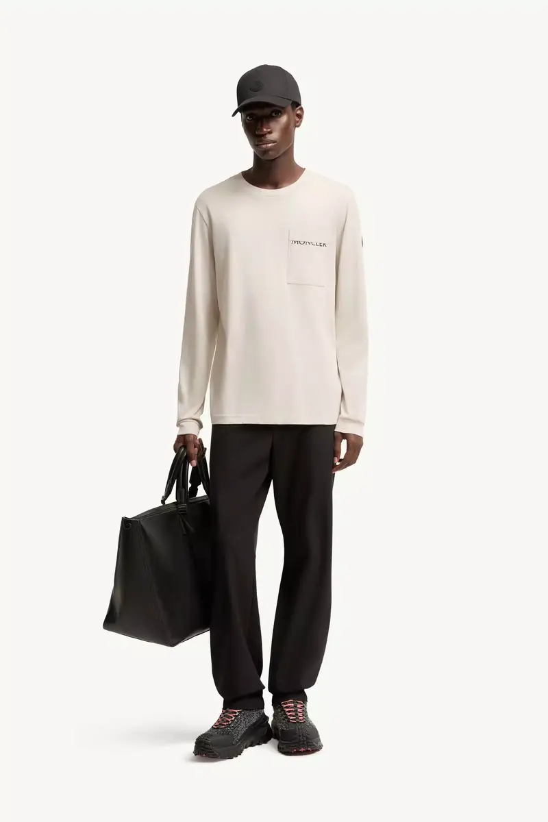 Moncler Logo Cotton Long Sleeve T-shirt | Thumbnail 2 Moncler Logo Cotton Long Sleeve T-shirt | Thumbnail 2